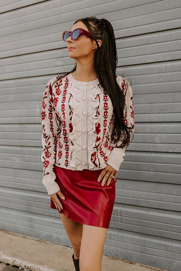 Charming Glance Floral Sweater Product Image