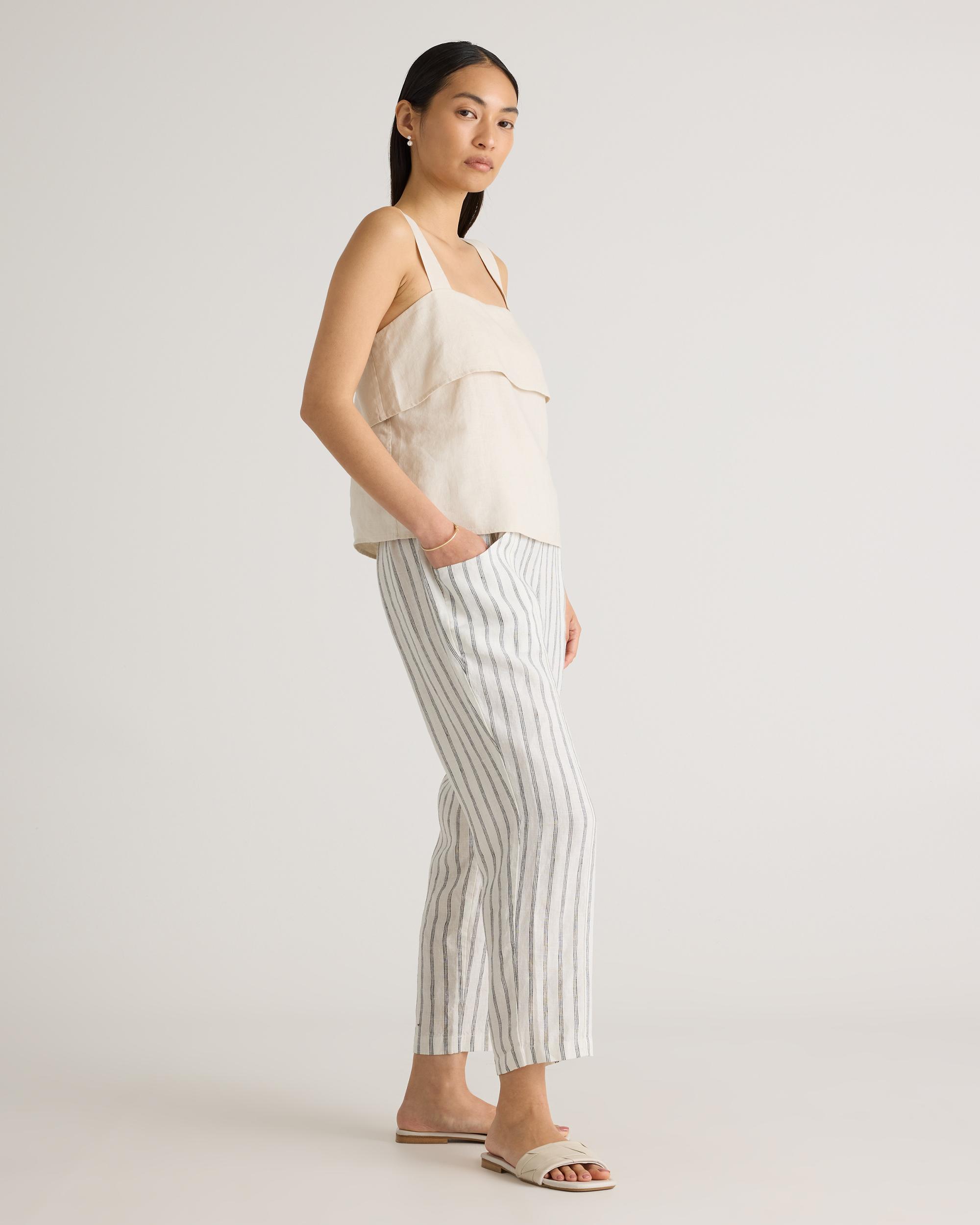 Quince | Women's 100% European Linen Tapered Ankle Pants Size XL Product Image
