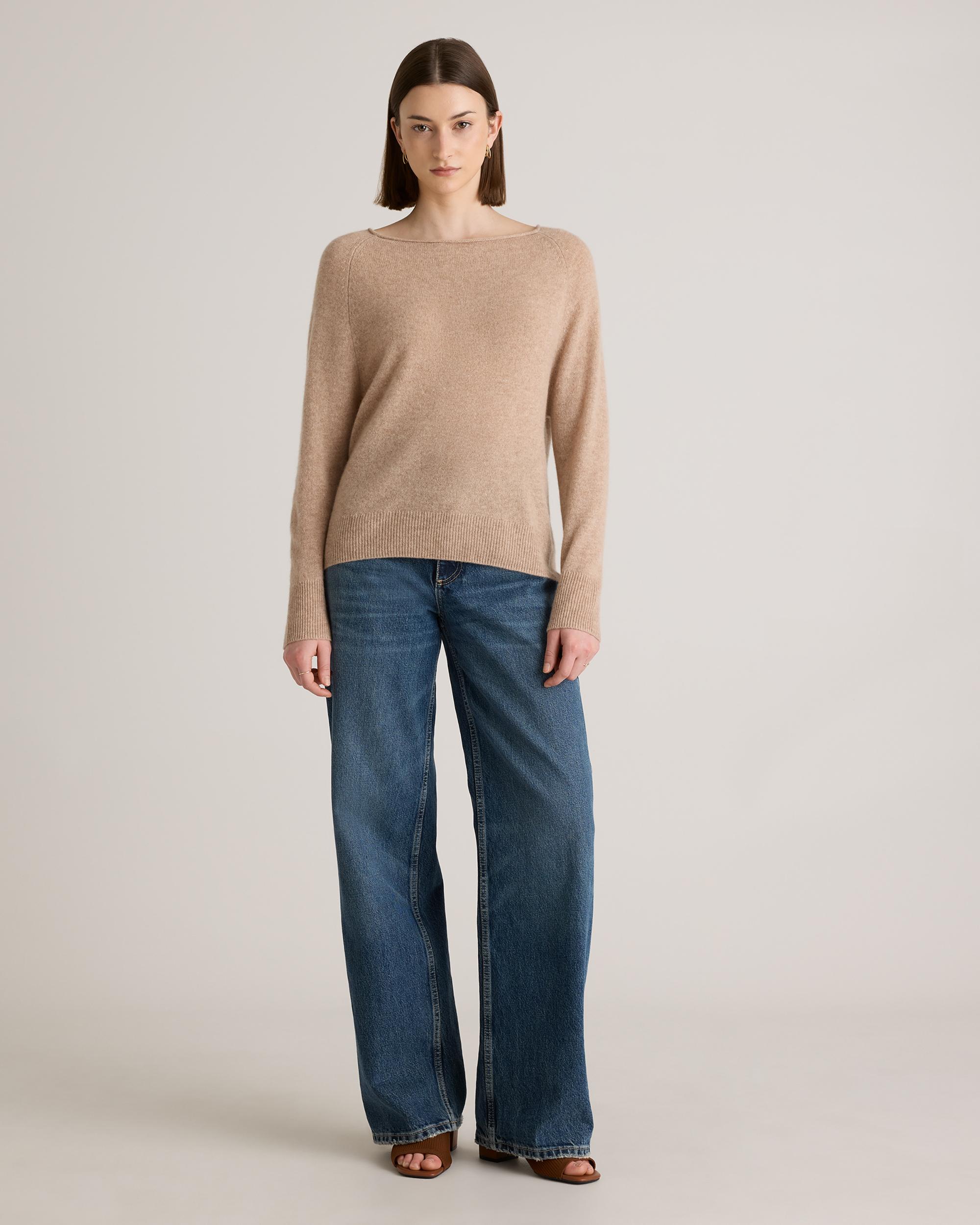 Quince | Women's Mongolian Cashmere Boatneck Sweater Product Image