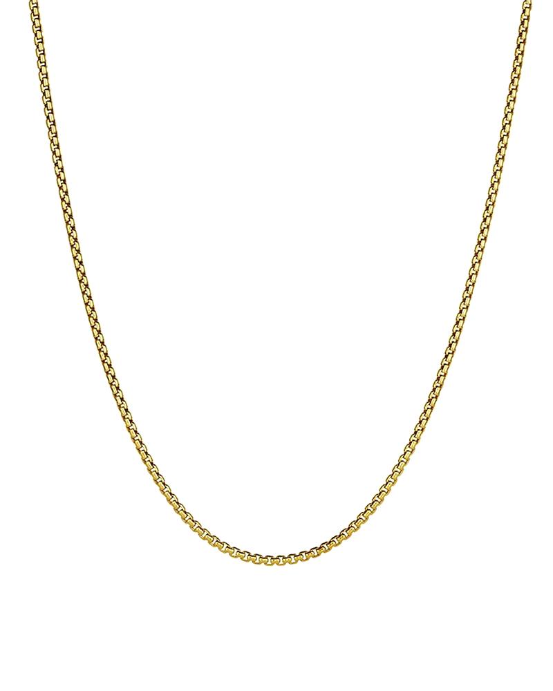 Mens Box Chain Necklace in 18K Yellow Gold, 2.7mm Product Image