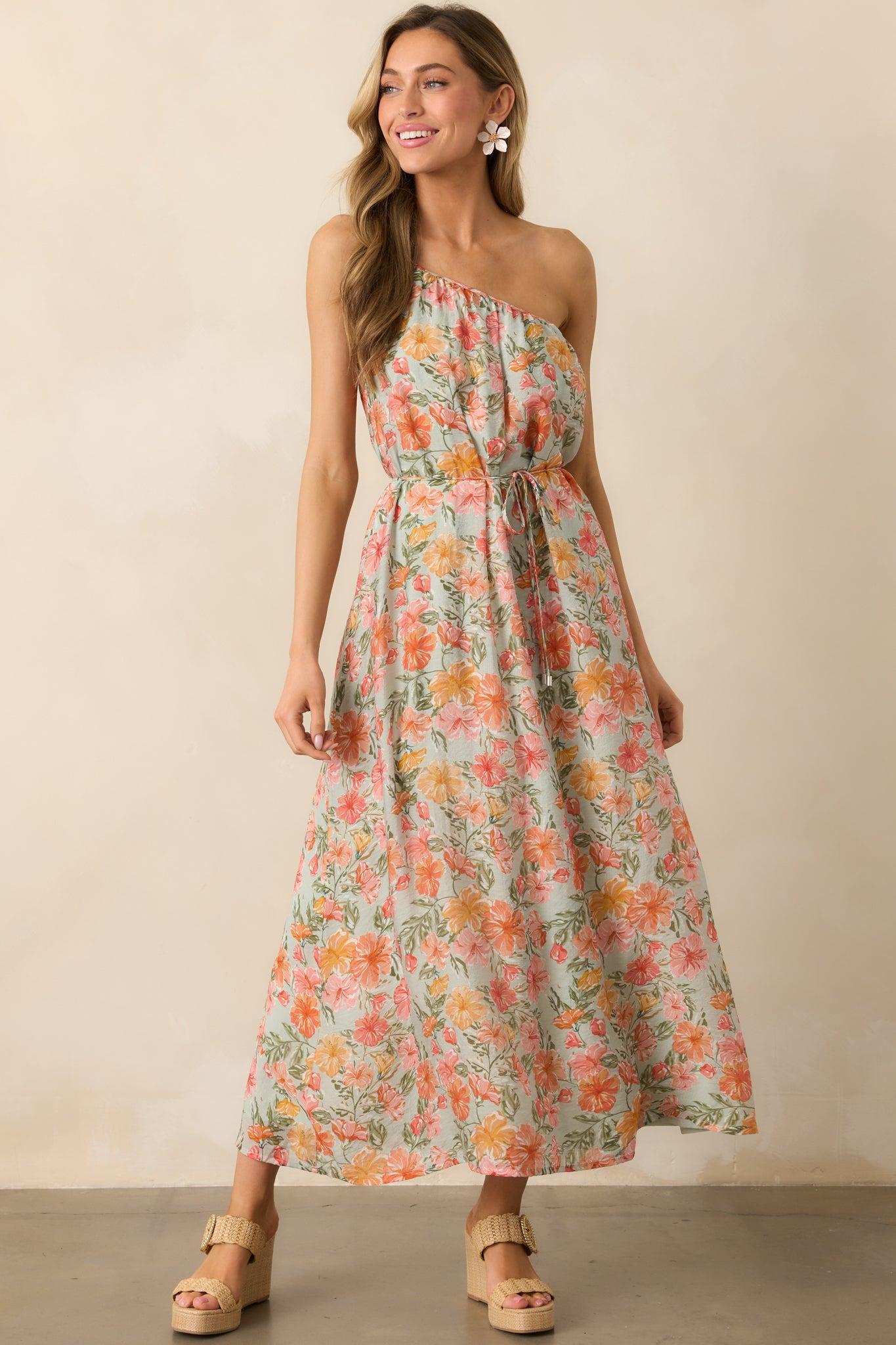 MINKPINK Lorelei Coral Maxi Dress Product Image