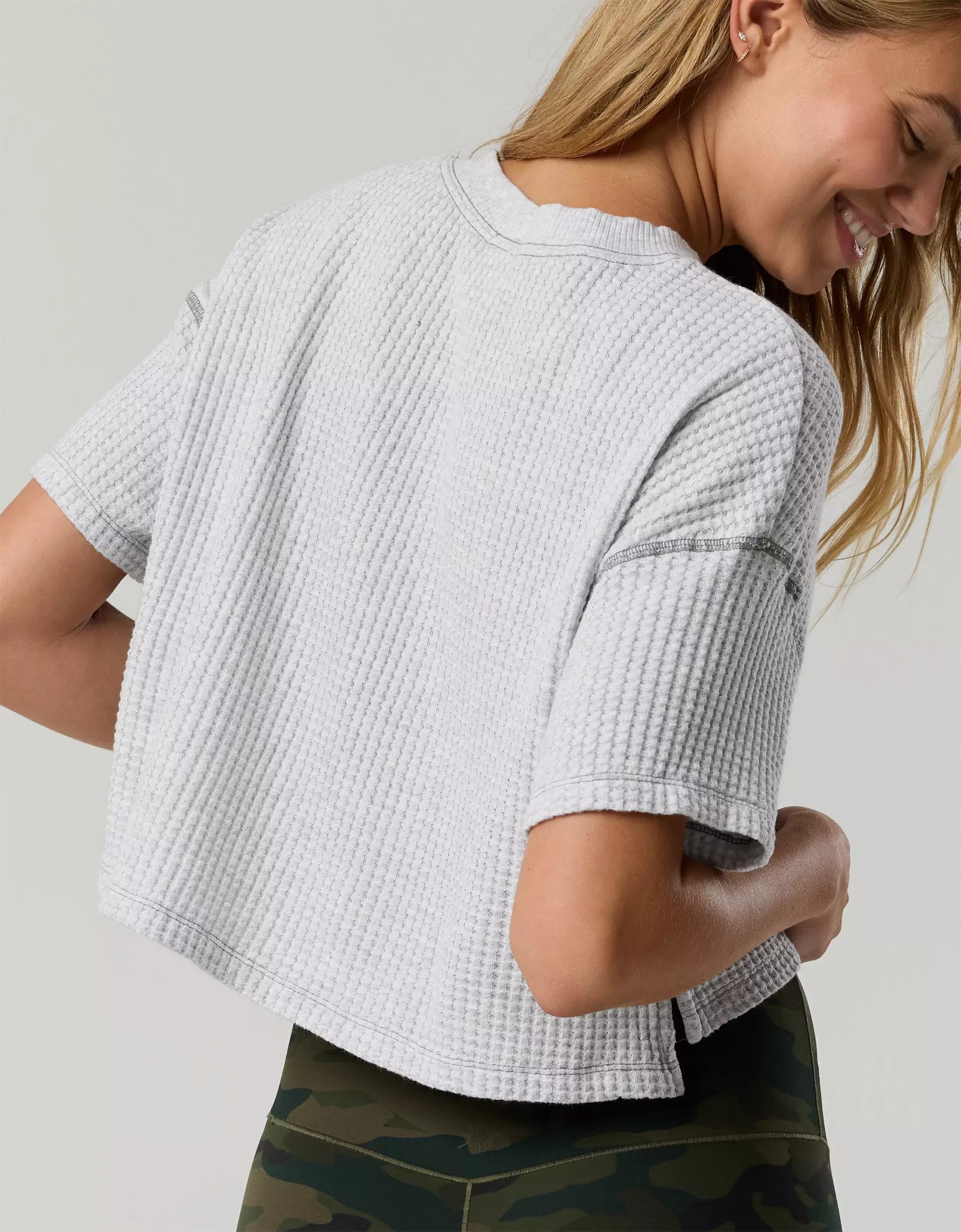 OFFLINE By Aerie Wow! Waffle Notch Neck T-Shirt Product Image