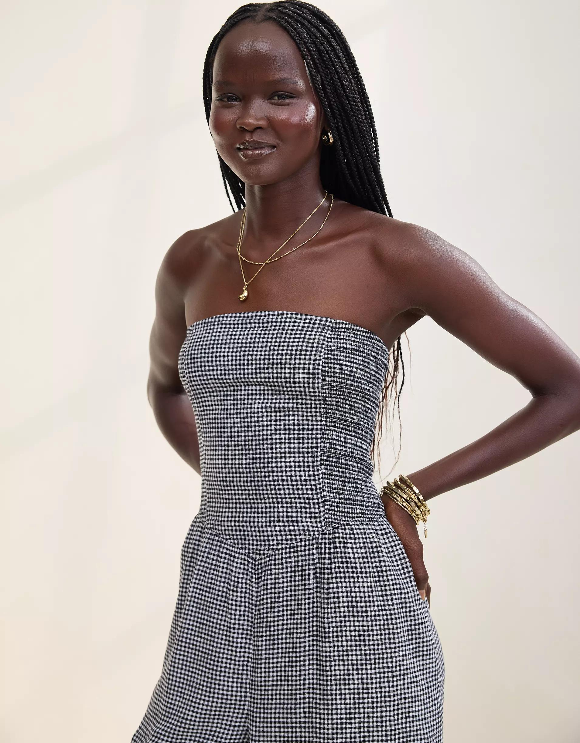 Aerie Strapless Smocked Jumpsuit Product Image