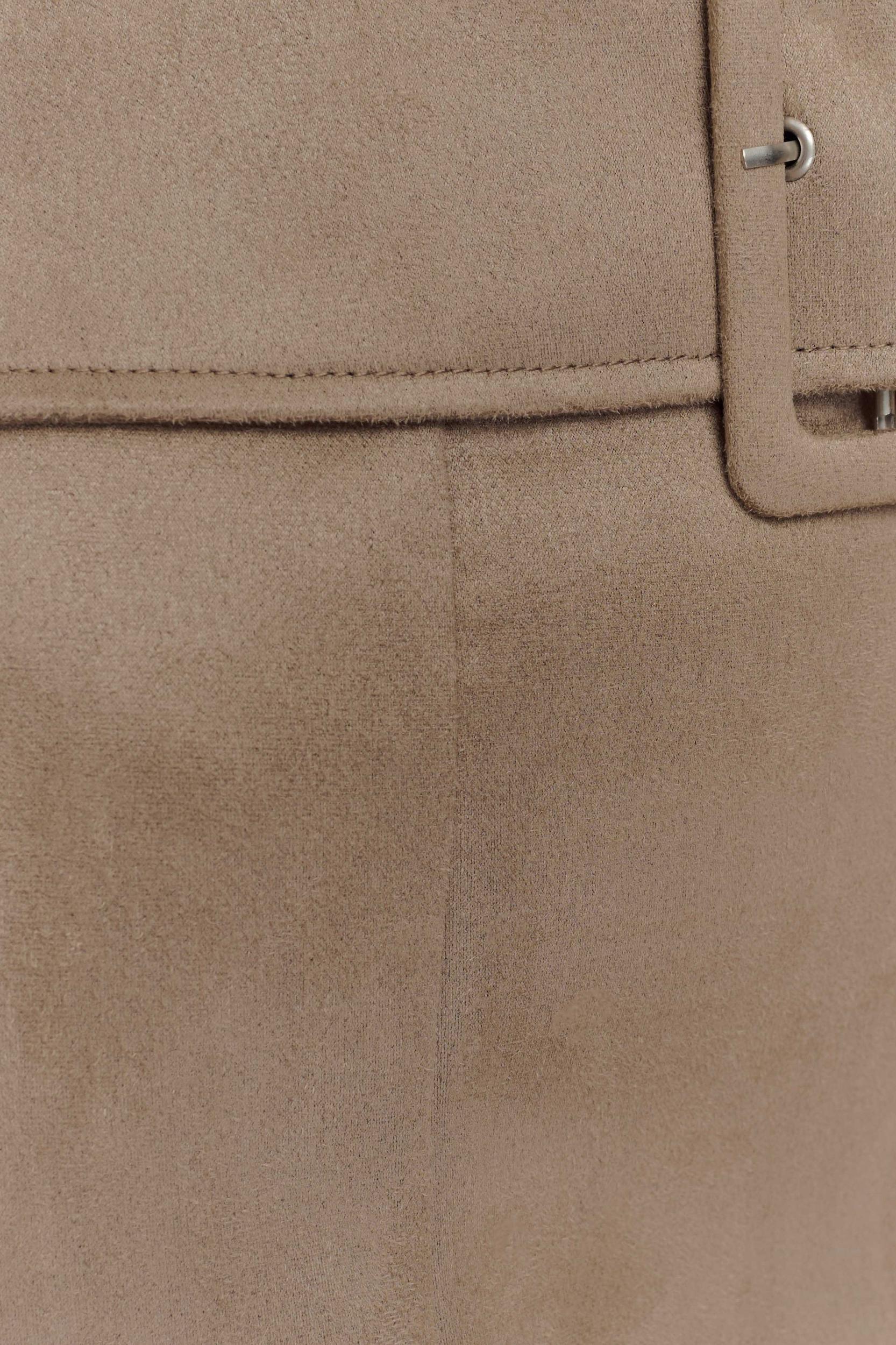 Hayes Faux Suede Belted Mini Skirt - Sand Product Image