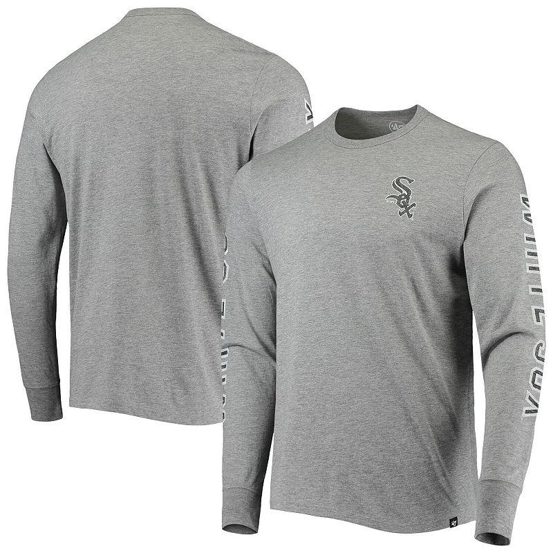 Men's '47 Heathered Gray Chicago White Sox Team Long Sleeve T-Shirt,  Product Image