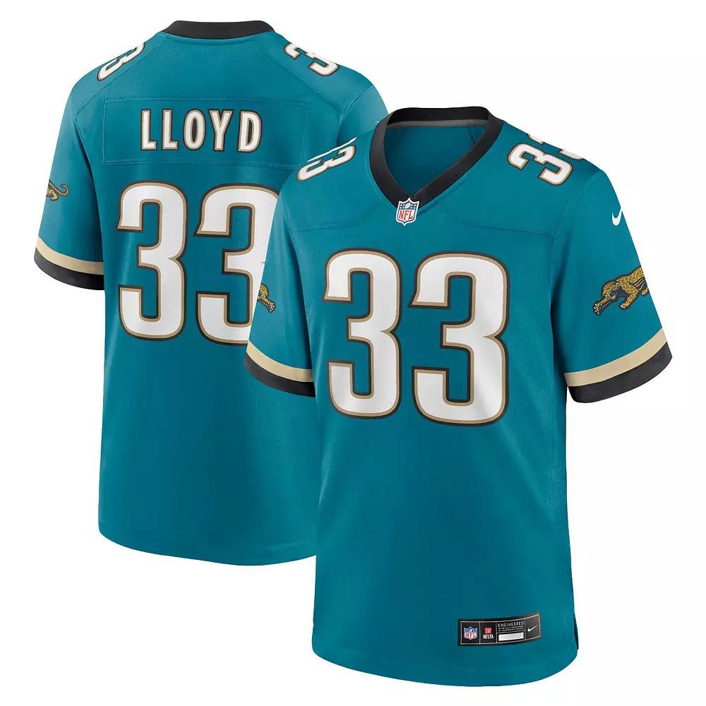 Men's Nike Devin Lloyd Teal Jacksonville Jaguars Prowler Throwback Player Game Jersey, Size: Small, Blue Product Image