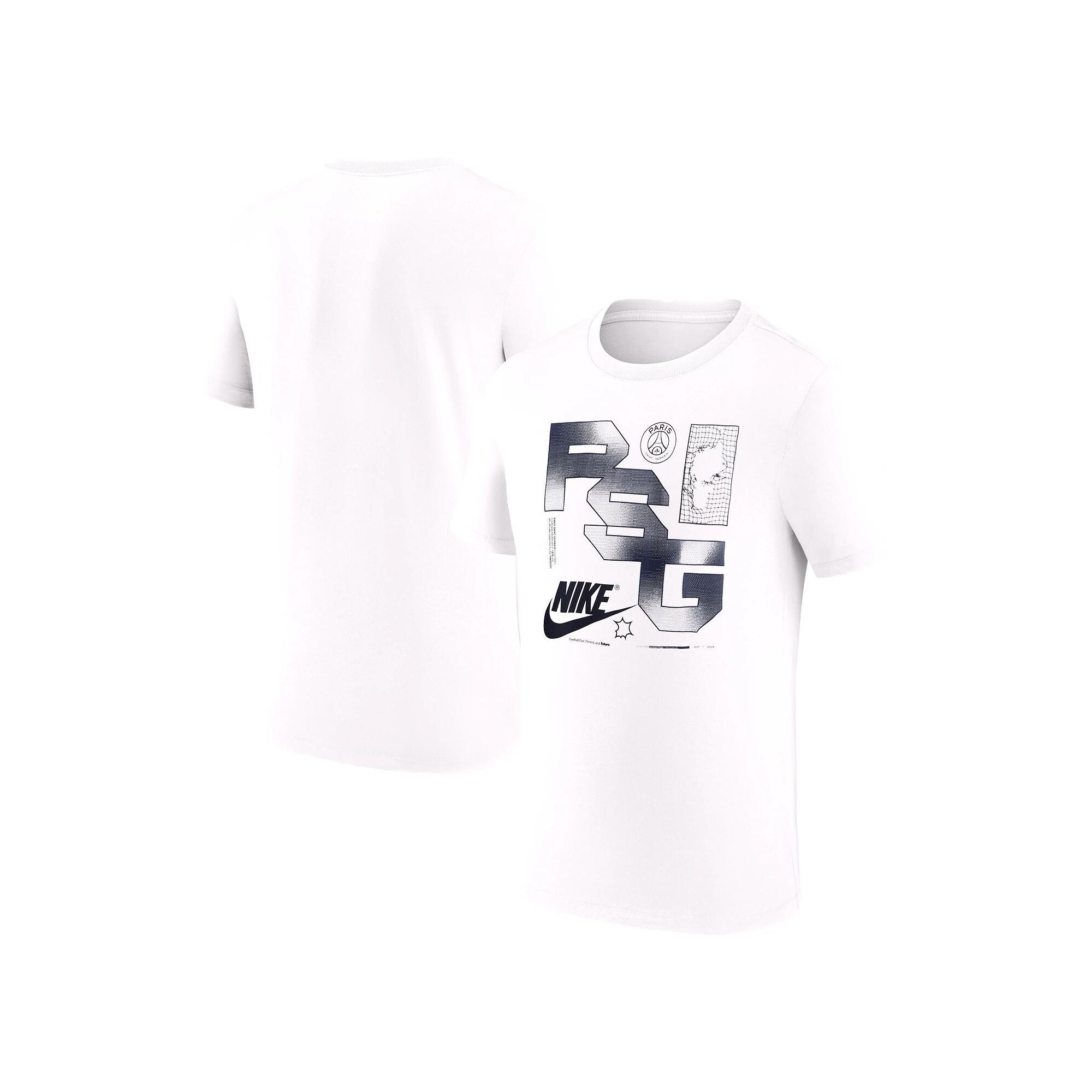 Men's Nike White Paris Saint-Germain Futura T-Shirt,  Product Image