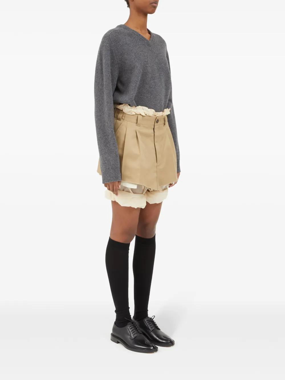 frayed-hem layered shorts Product Image