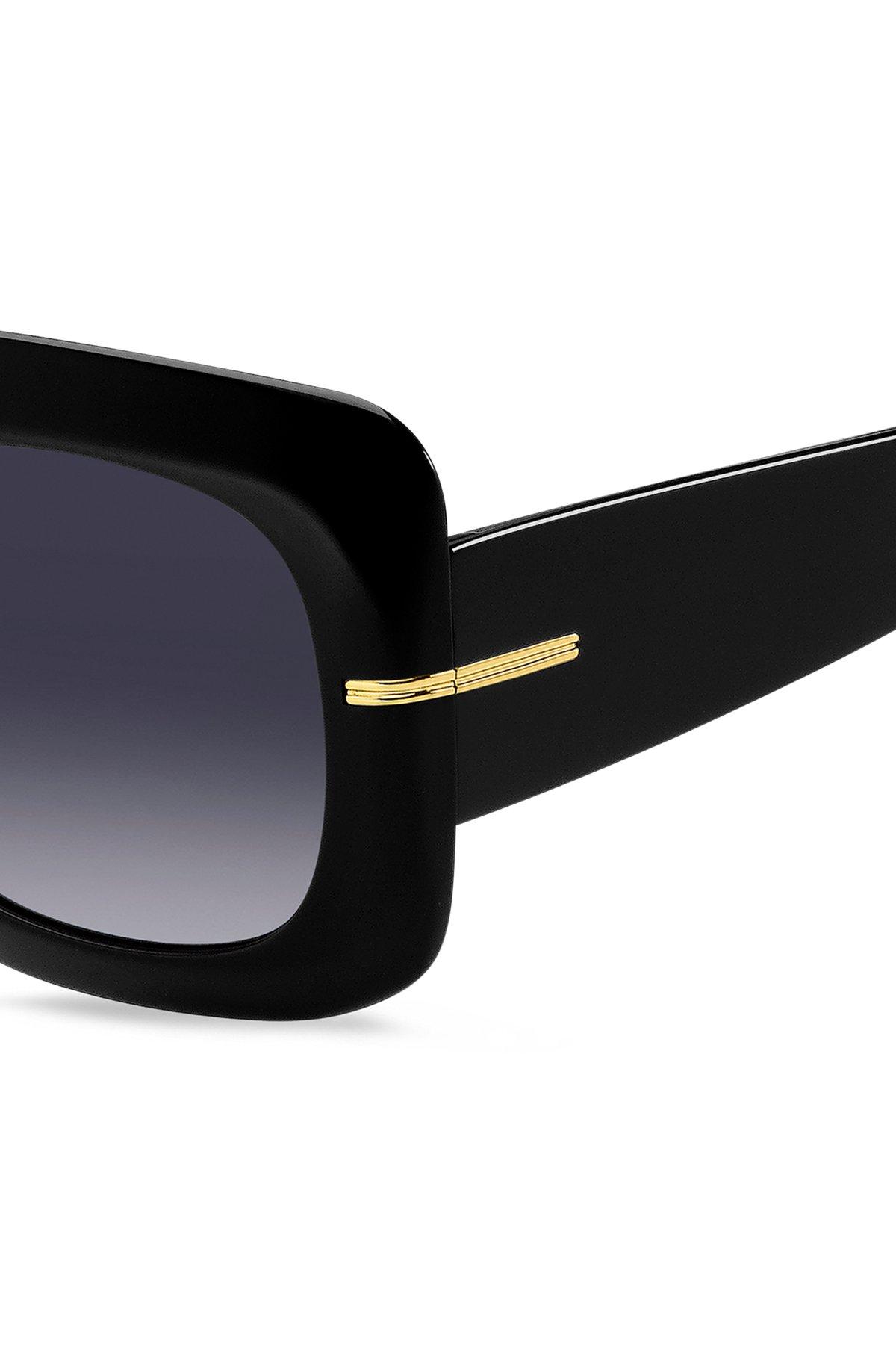 BOSS - Black-acetate sunglasses with gold-tone hinges Product Image