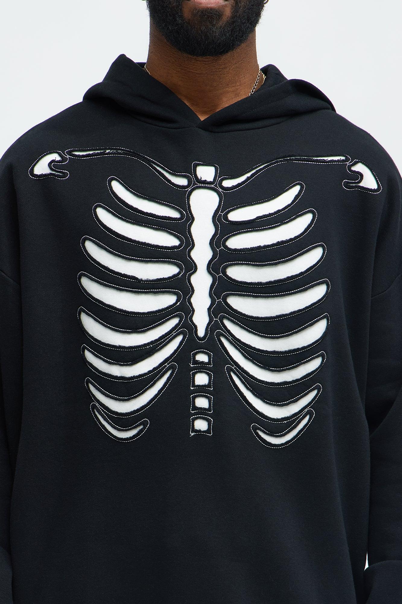 Tyson All Bones Oversized Hoodie - Black Product Image