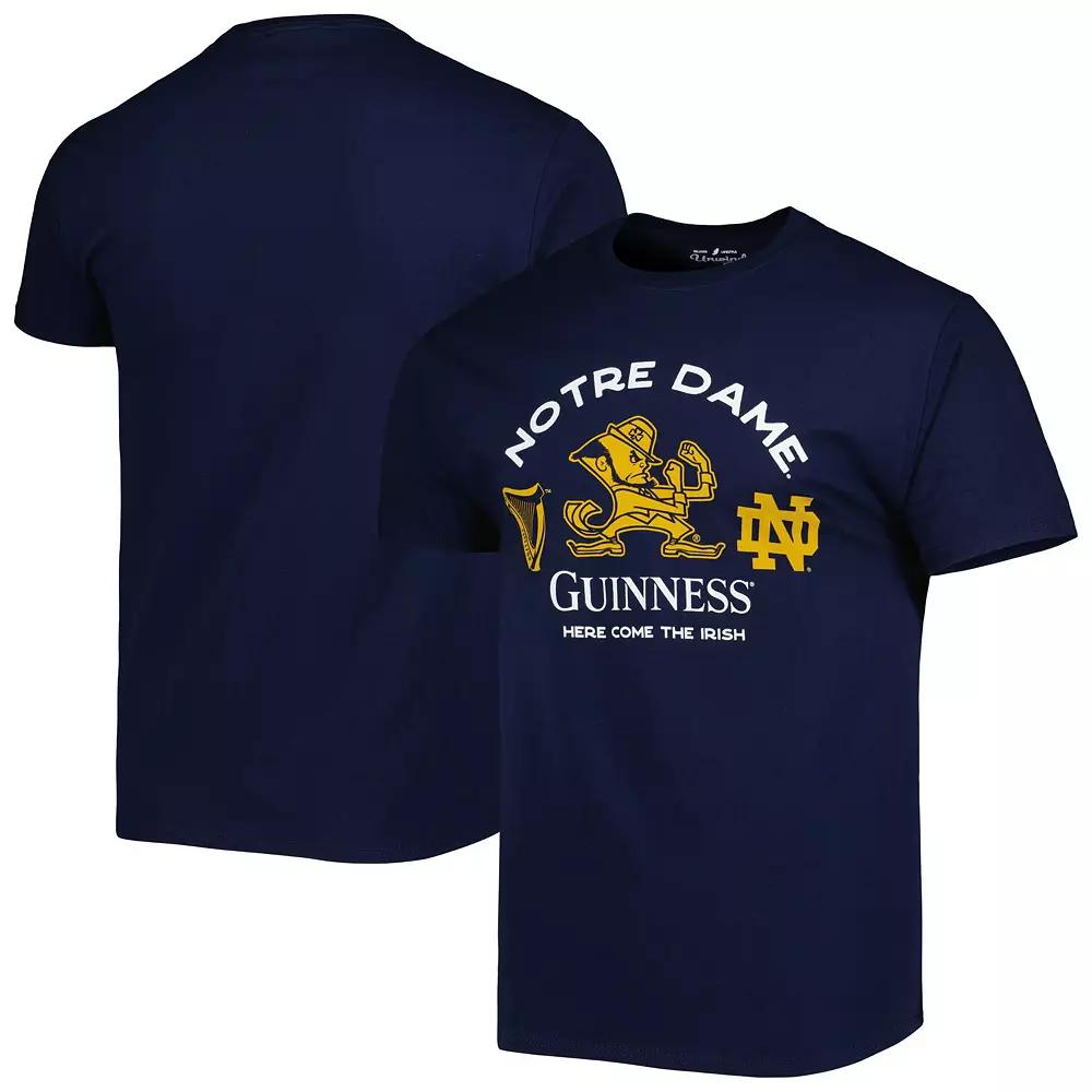 Men's League Collegiate Wear Navy Notre Dame Fighting Irish Guinness Here Come the Irish T-Shirt, Size: Medium, Blue Product Image