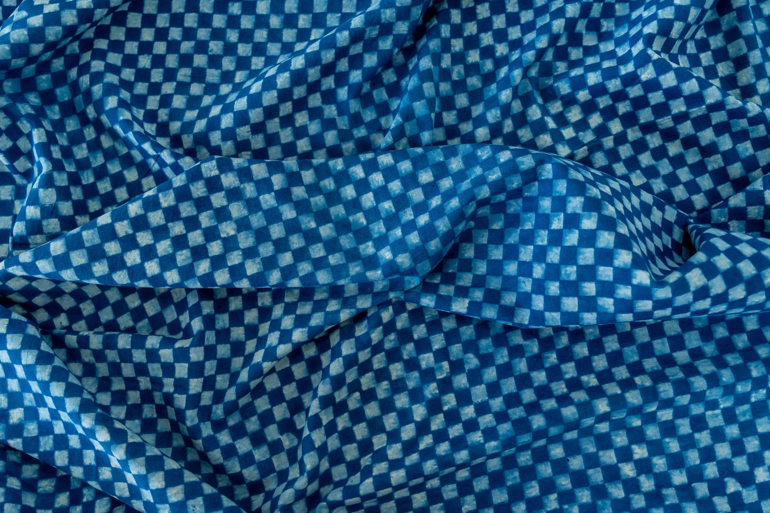 Block printed indigo skirt Product Image