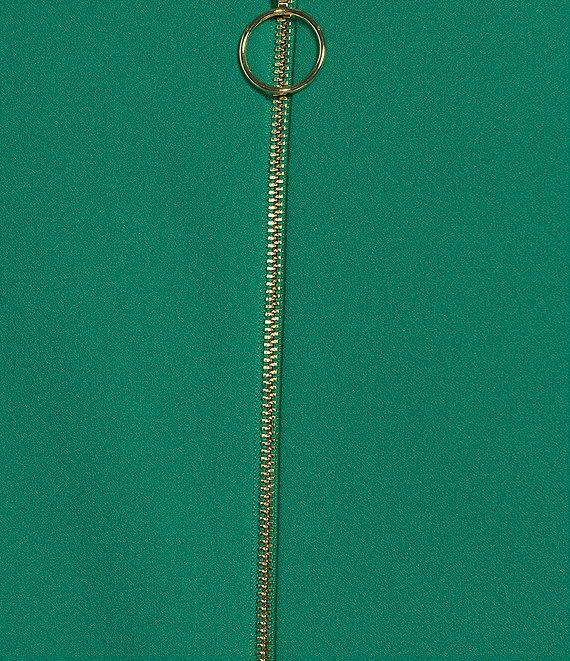 Investments Scuba Crepe Short Sleeve Fit and Flare V-Neck Dress Product Image