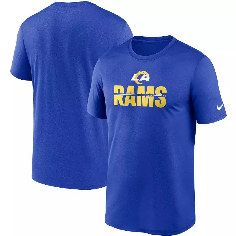 Men's Nike Royal Los Angeles Rams Legend Microtype Performance T-Shirt, Size: 2XL, Blue Product Image