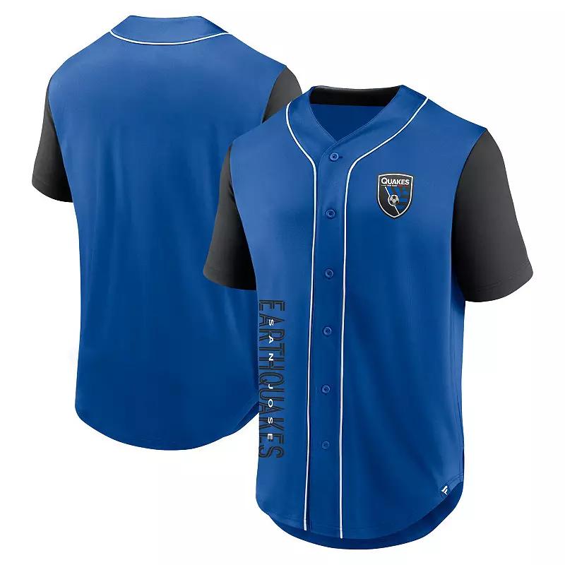 Men's Fanatics Branded Royal San Jose Earthquakes Balance Fashion Baseball Jersey, Size: Medium, Sje Blue Product Image