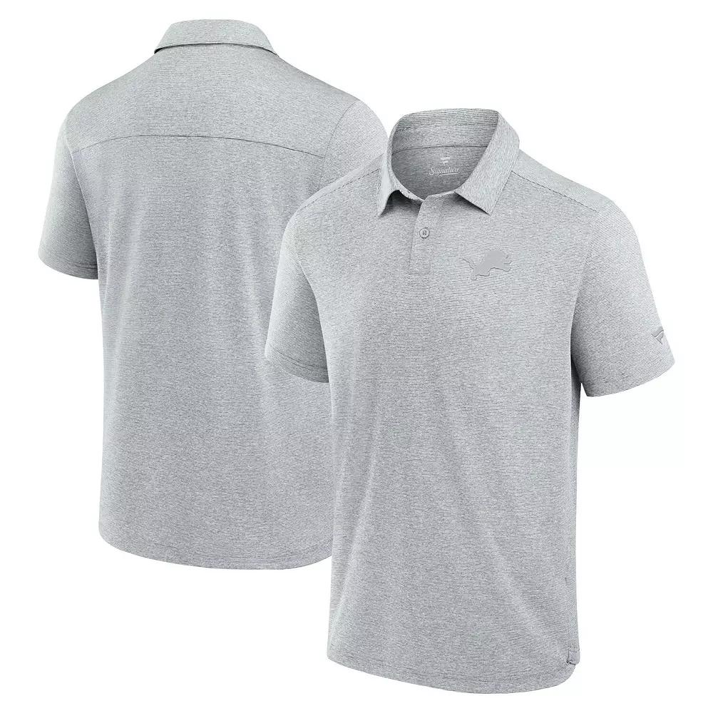 Men's Fanatics Gray Detroit Lions Front Office Tech Polo Shirt,  Product Image