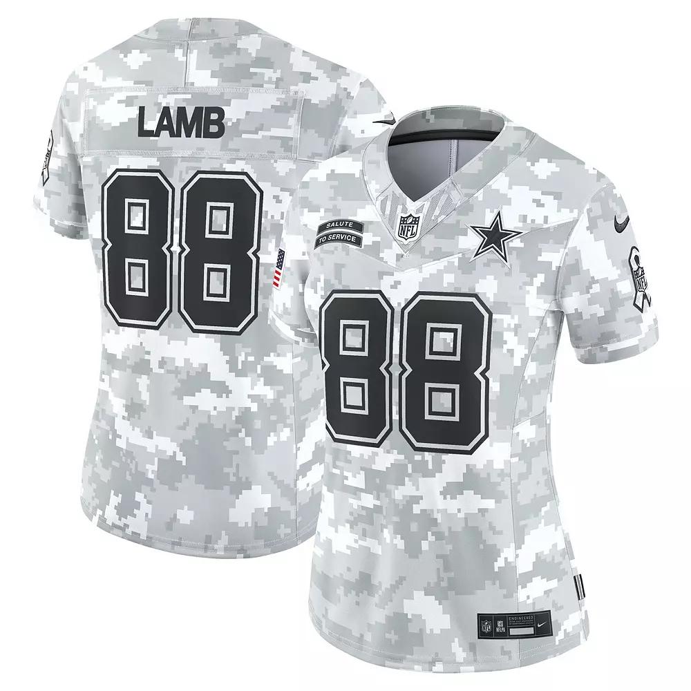 Women's Nike CeeDee Lamb Arctic Camo Dallas Cowboys 2024 Salute to Service Limited Jersey, Size: XL, Team Product Image