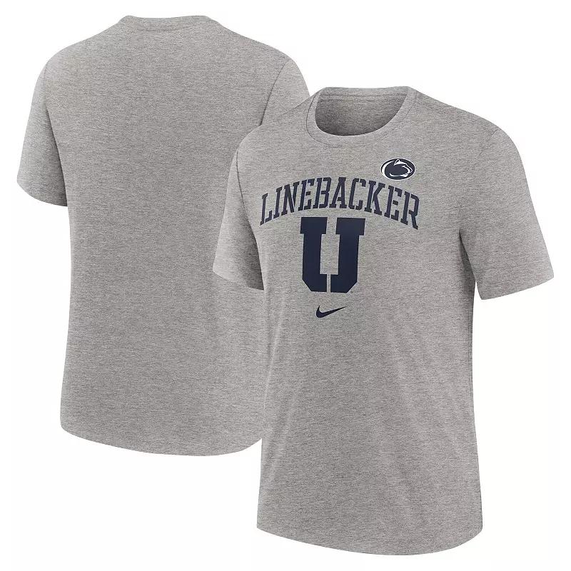 Men's Nike Heather Gray Clemson Tigers Blitz Roll Call Tri-Blend T-Shirt, Size: Large, Grey Product Image
