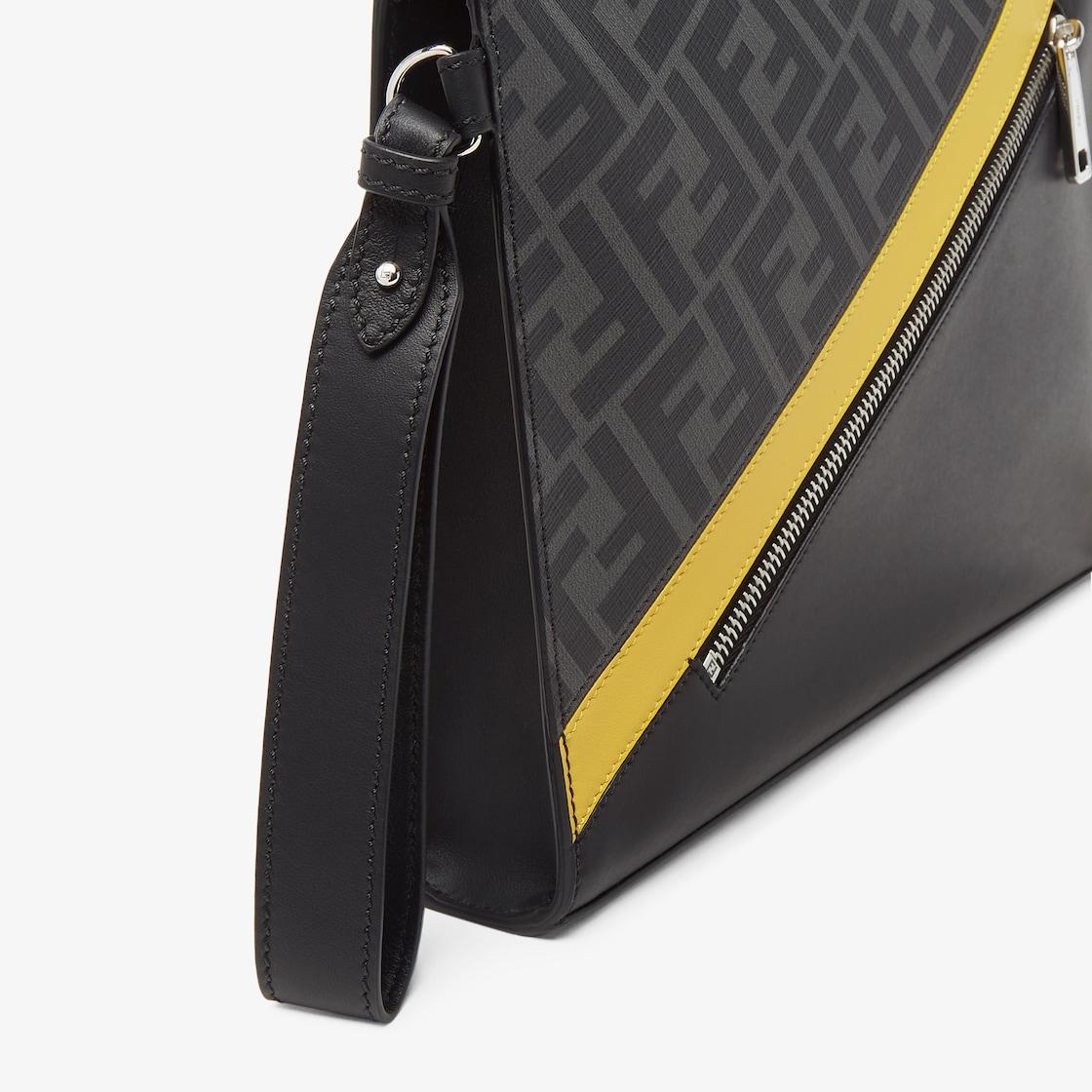 Fendi Diagonal ClutchGray fabric pouch Product Image