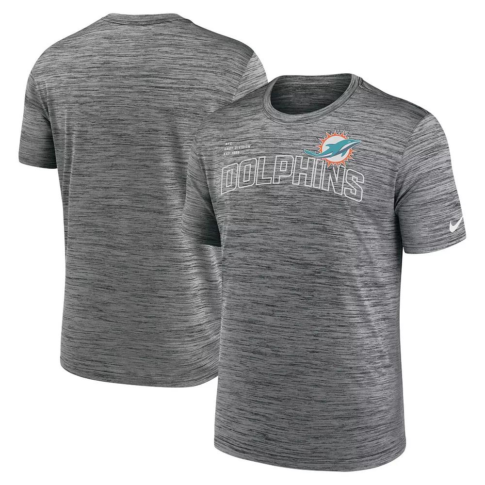 Men's Nike Anthracite Miami Dolphins Velocity Arch Performance T-Shirt,  Product Image