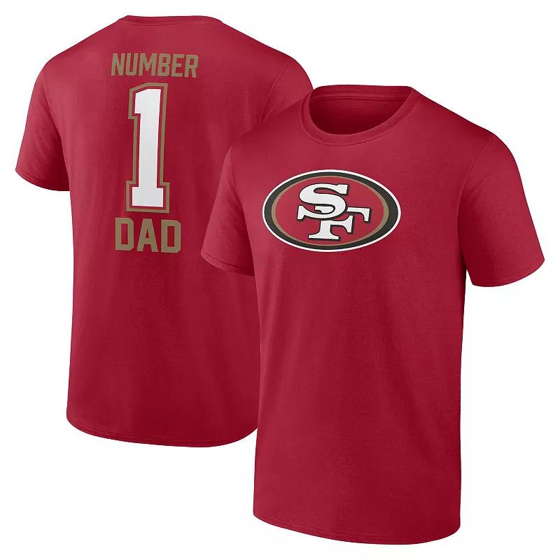 Men's Fanatics Branded Scarlet San Francisco 49ers #1 Dad T-Shirt, Size: 5XB, Red Product Image