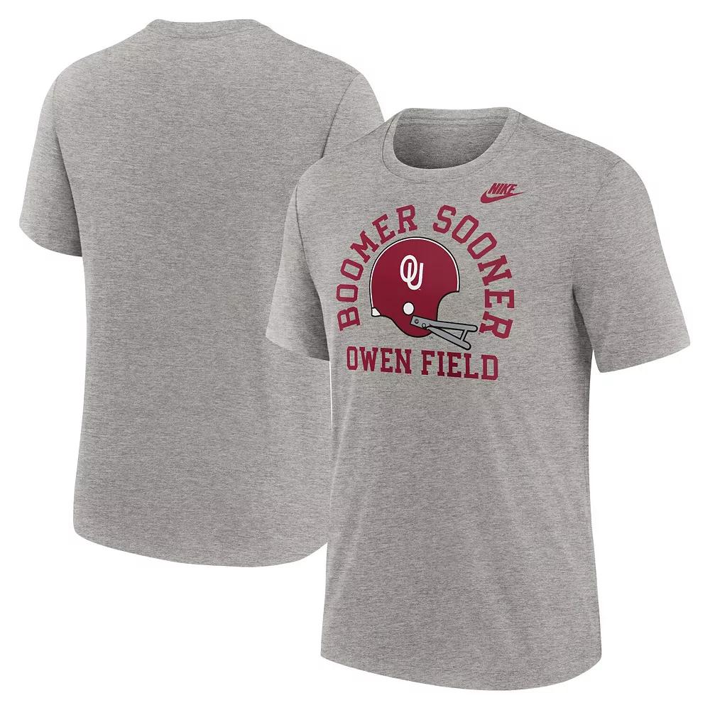Men's Nike Heather Gray Oklahoma Sooners Legacy Local Tri-Blend T-Shirt,  Product Image