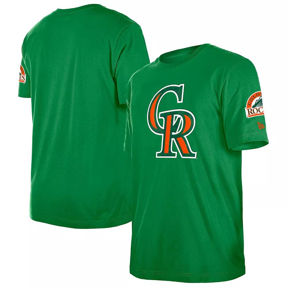 Men's New Era  Kelly Green Colorado Rockies St. Patrick's Day Shamrock Fill T-Shirt, Size: XL Product Image