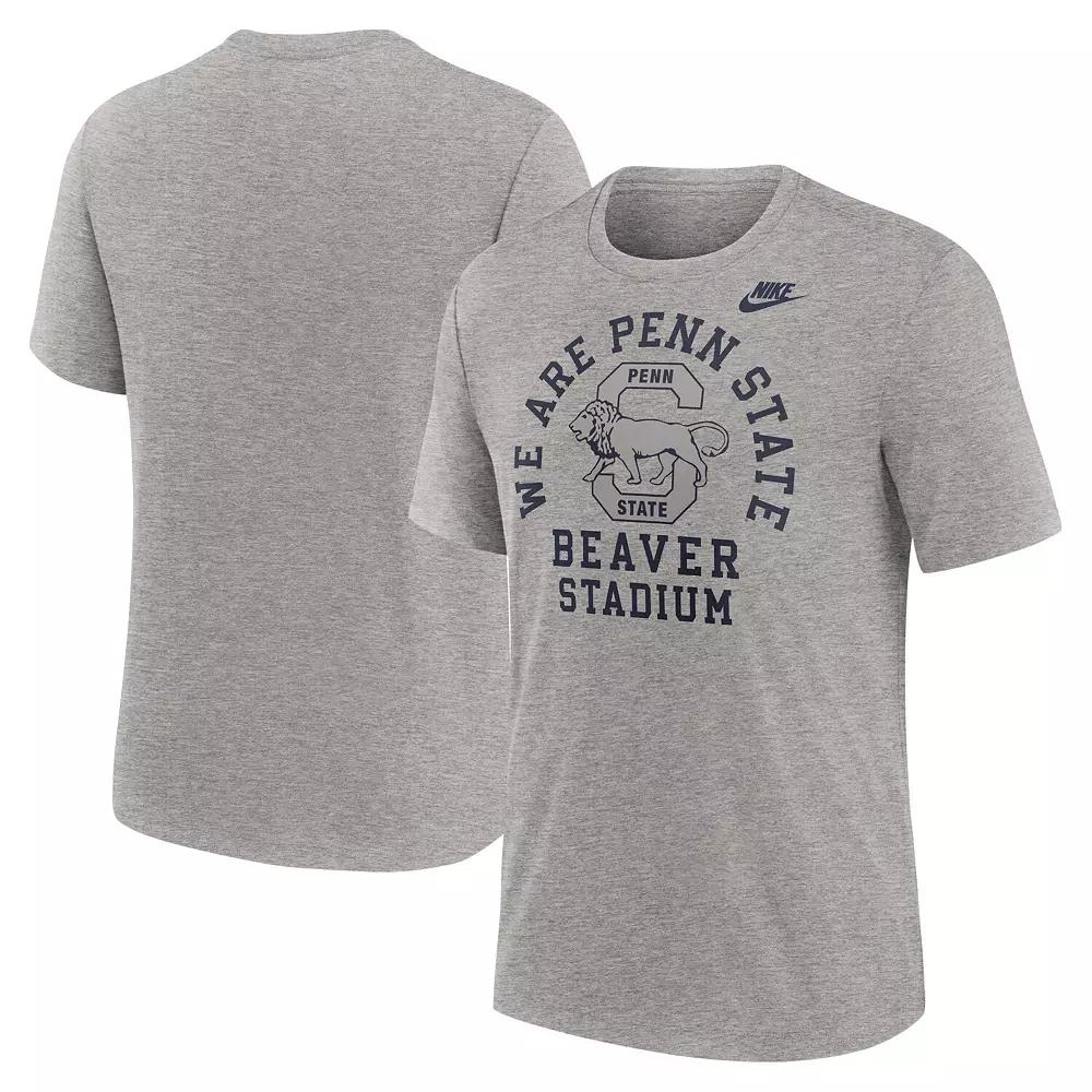 Men's Nike Heather Gray Penn State Nittany Lions Legacy Local Tri-Blend T-Shirt,  Product Image