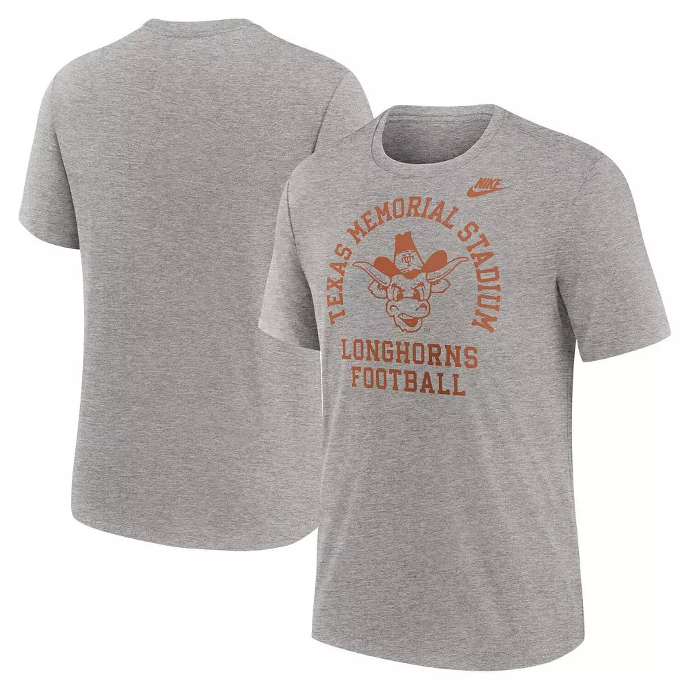 Men's Nike Heather Gray Texas Longhorns Legacy Local Tri-Blend T-Shirt,  Product Image