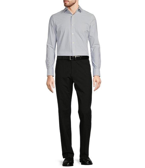 Murano Collezione Canclini Slim Fit Chevron Techno Long Sleeve Woven Shirt Product Image