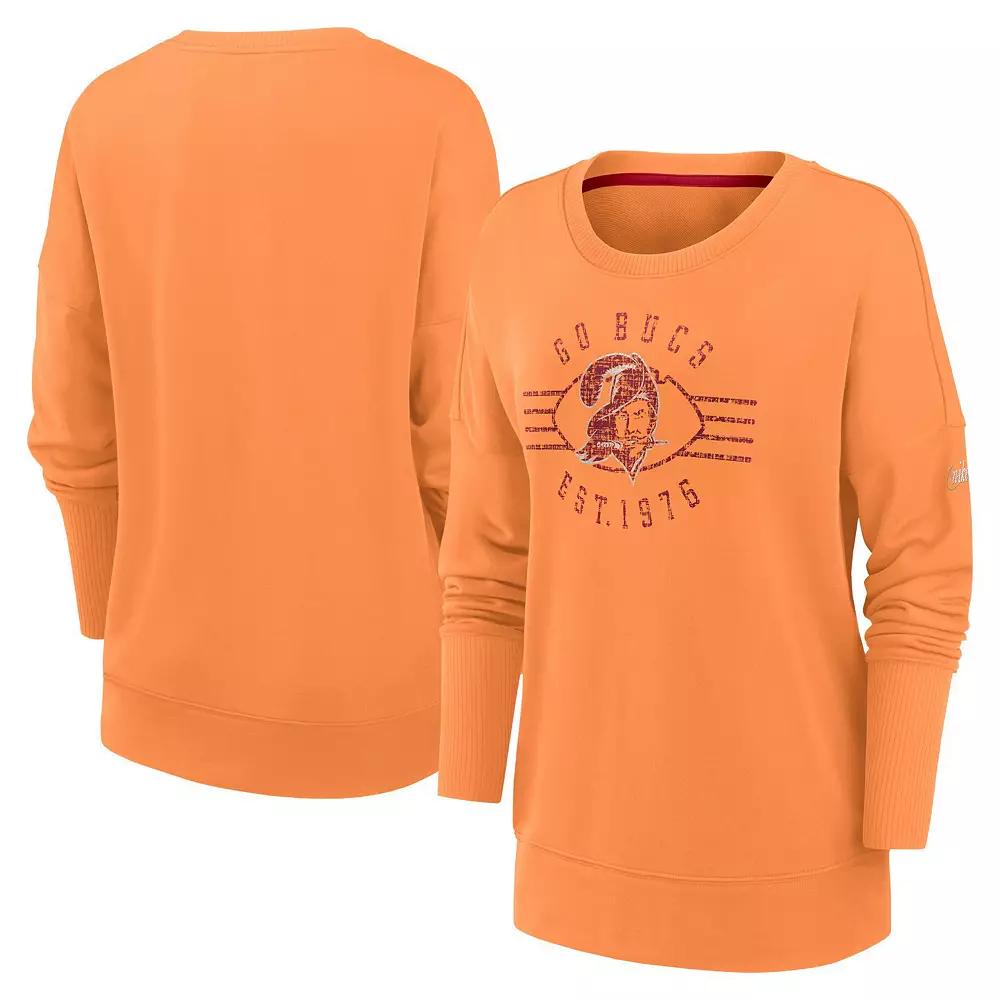 Women's Nike Orange Tampa Bay Buccaneers Rewind Playback Icon Performance Pullover Sweatshirt,  Product Image