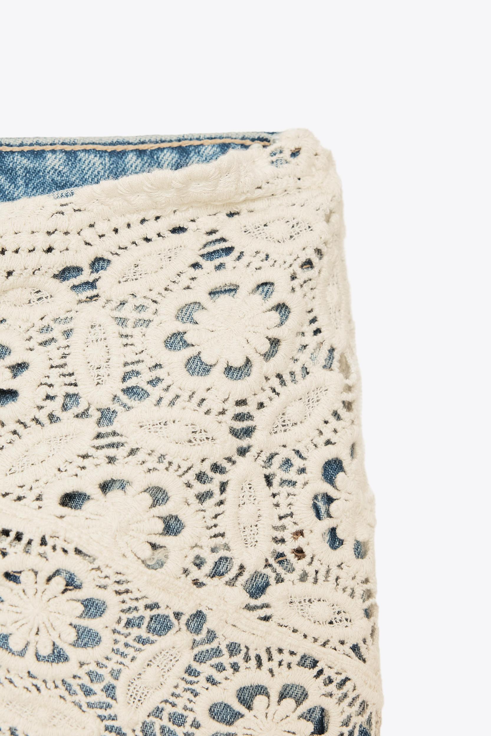 TRF MID-RISE WIDE LEG SCARF JEANS Product Image