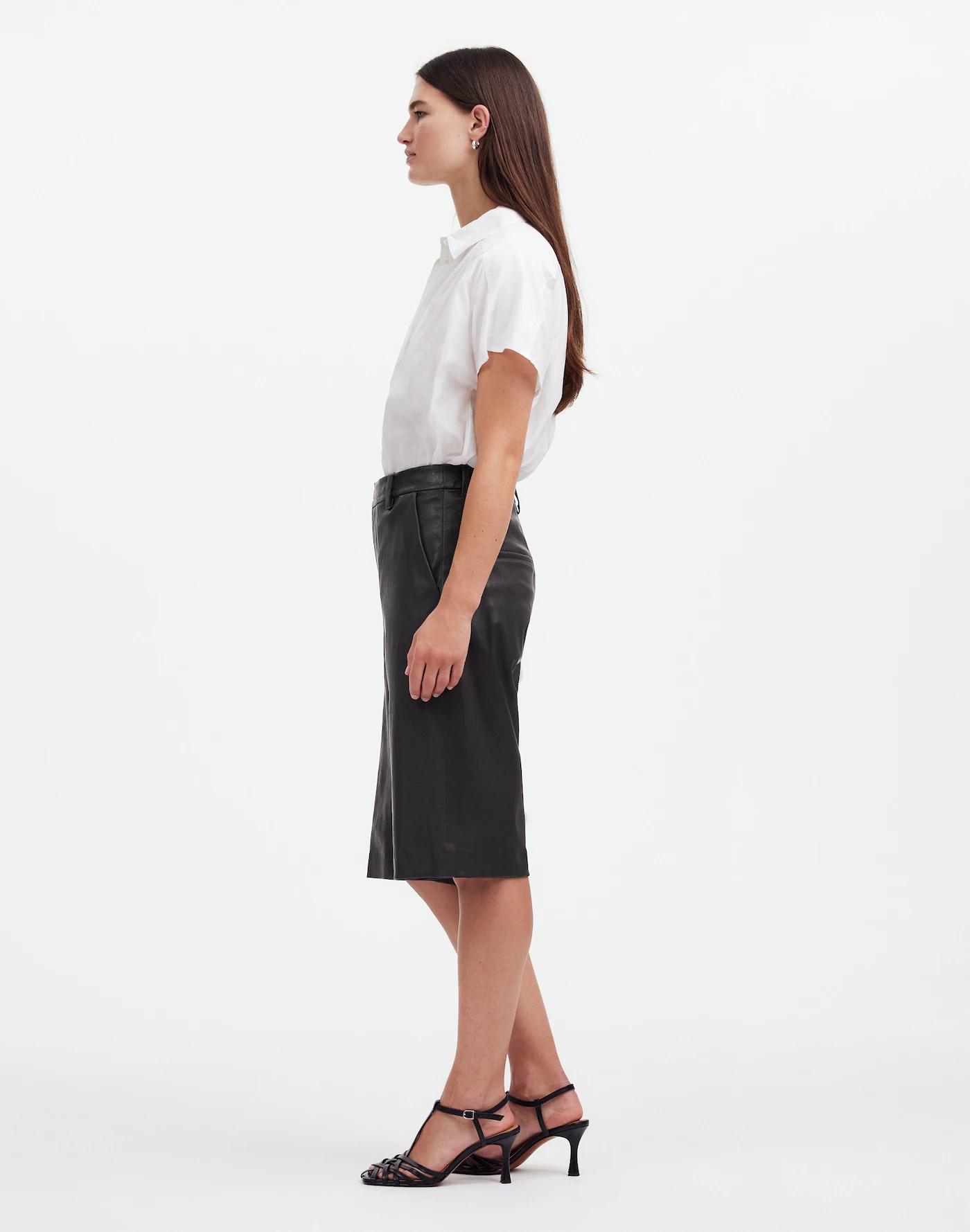 Stretch Leather Culottes Product Image