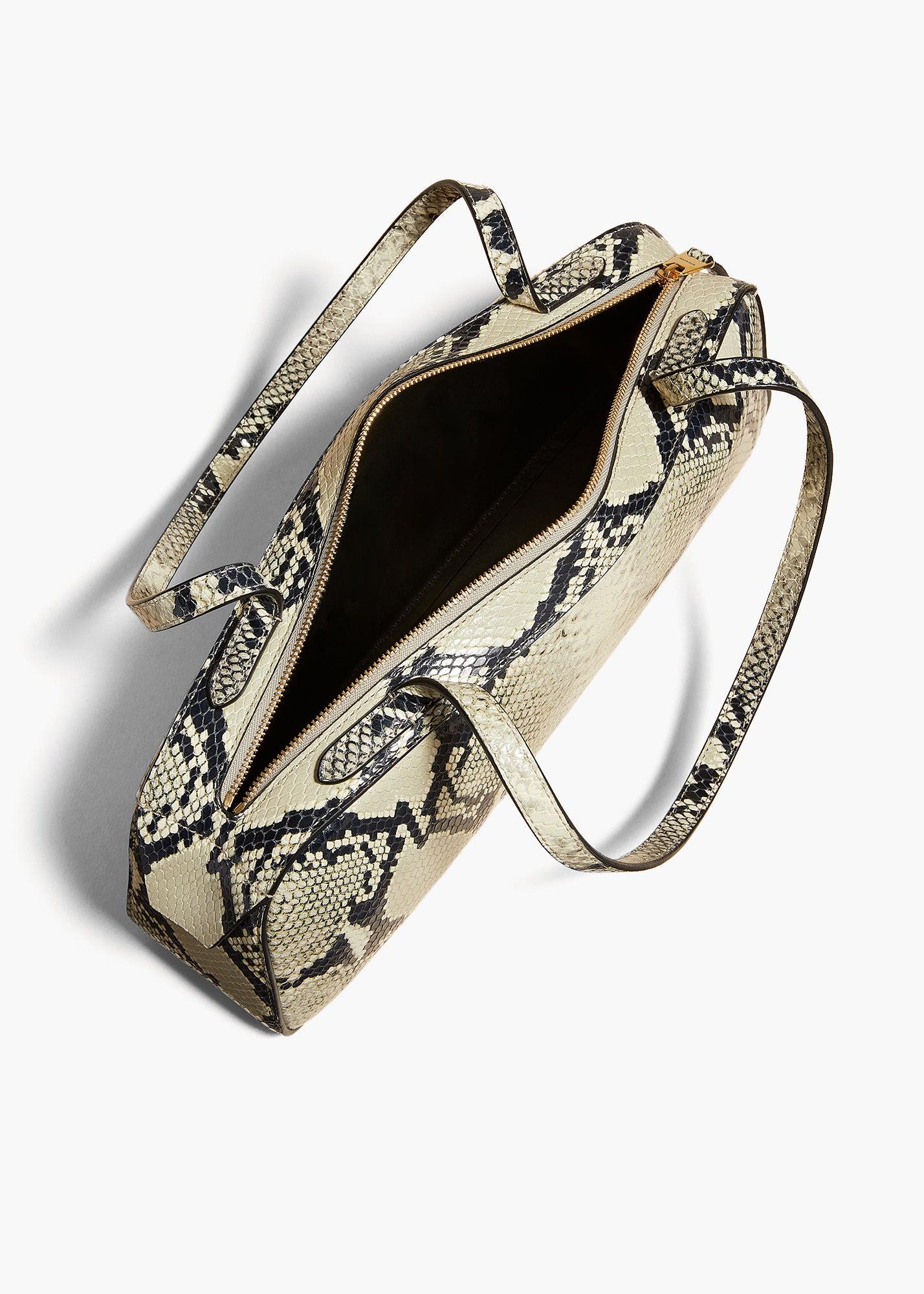 Simona Shoulder Bag in Natural Python-Embossed Leather Product Image