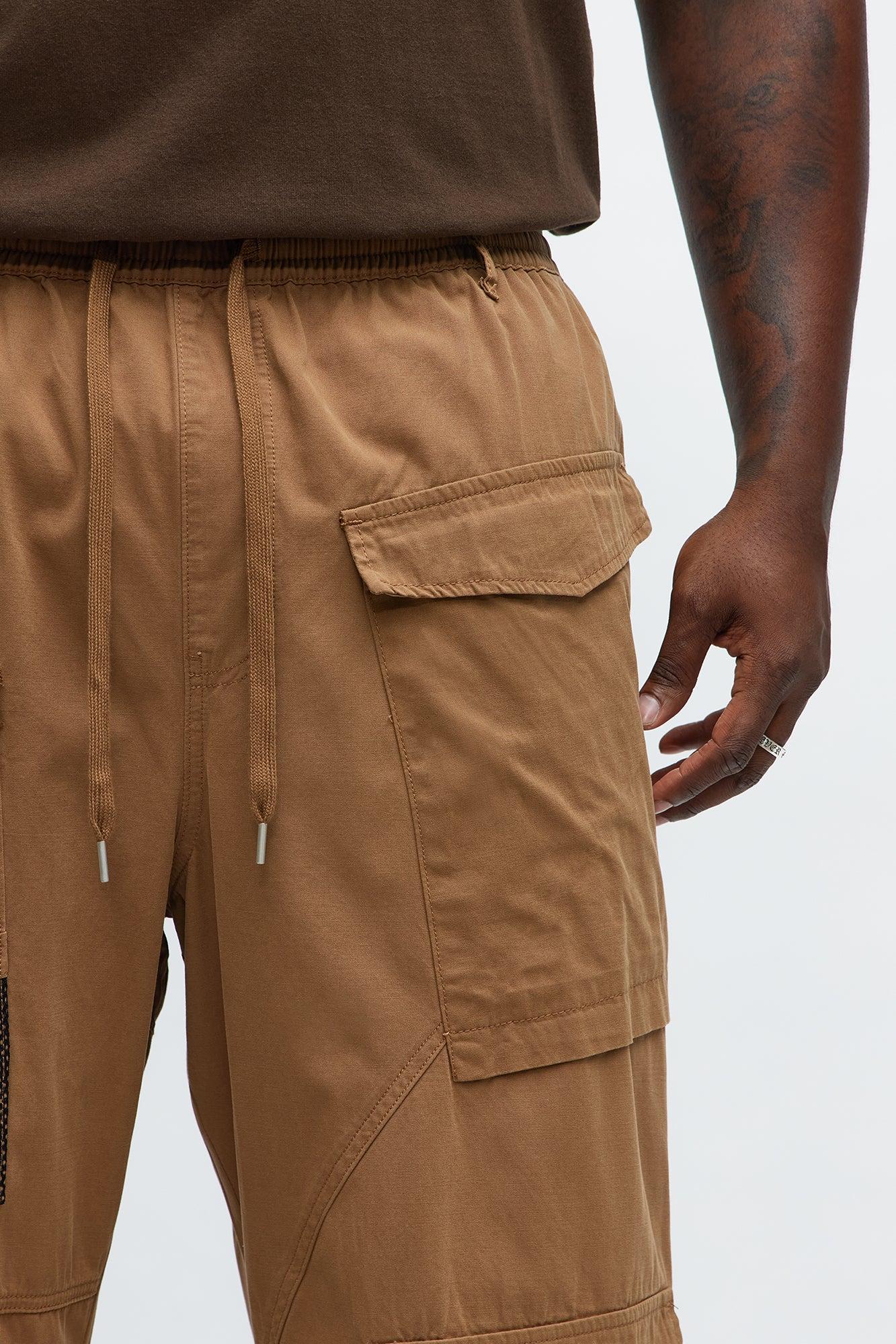 Baggy Lester Cargo Pants - Brown Male Product Image