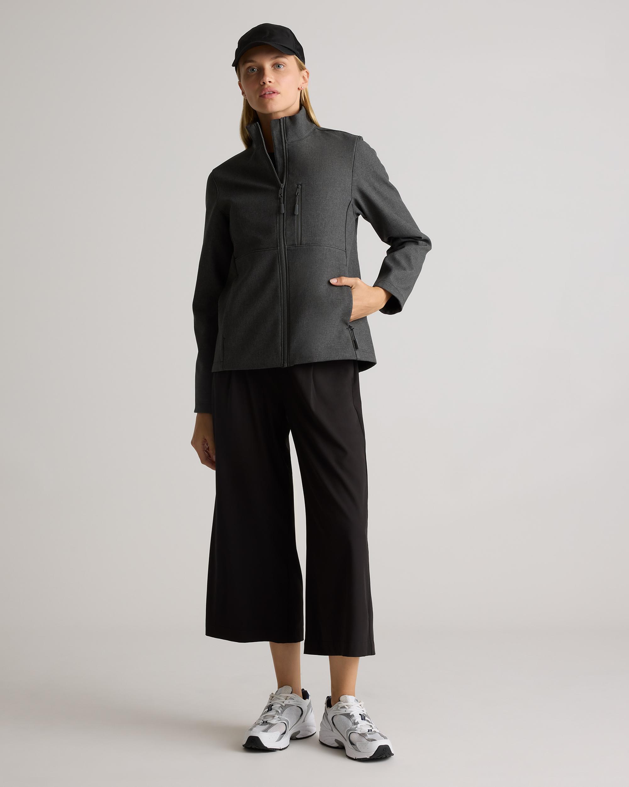 Quince | Women's Softshell Fleece-Lined Full-Zip Jacket Recycled Polyester Product Image