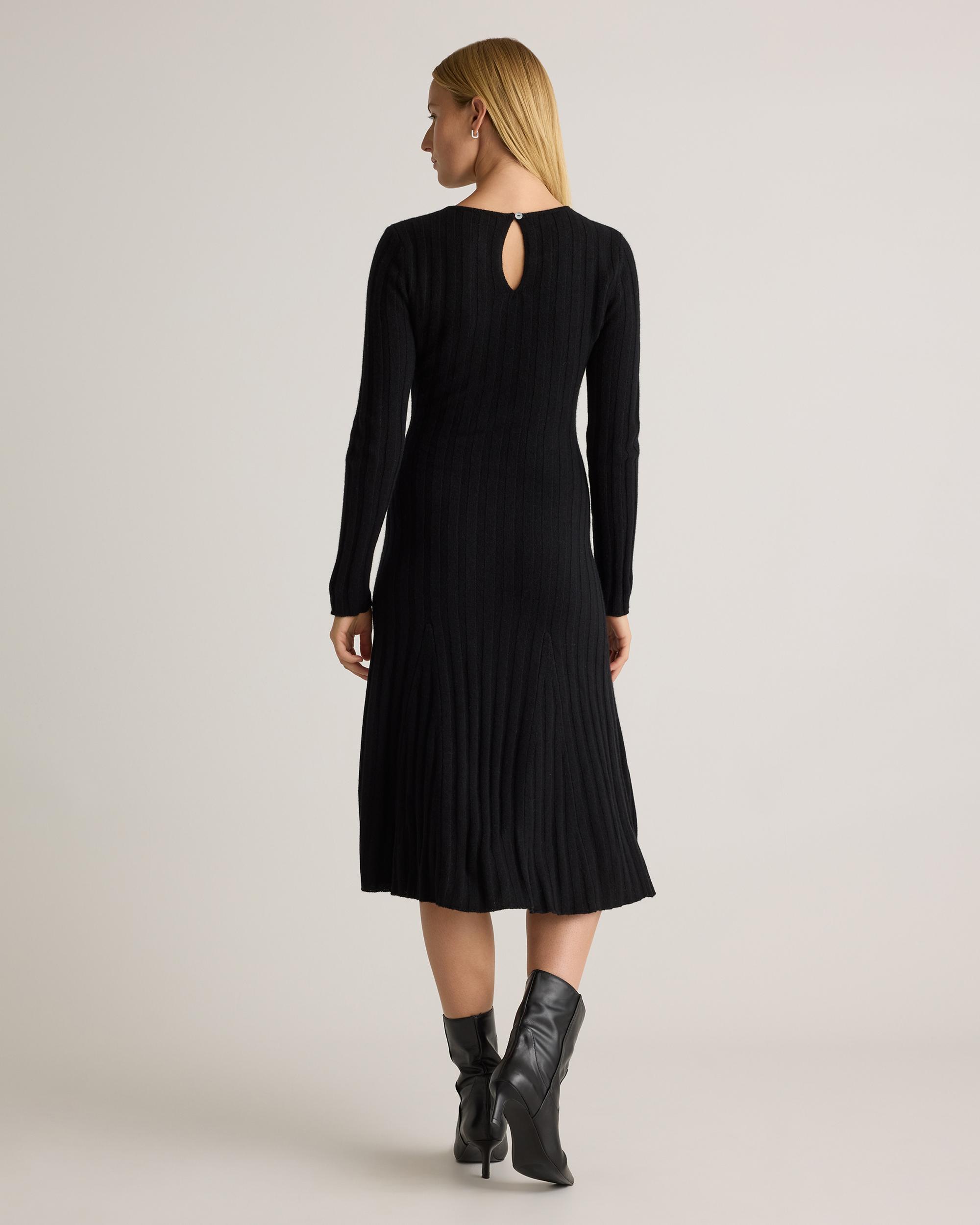 Quince | Women's Mongolian Cashmere Wide-Rib Midi Dress Size XL Product Image