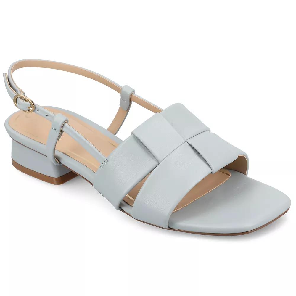 Journee Tabatha Women's Low Covered Block Heel Sandals,  Product Image