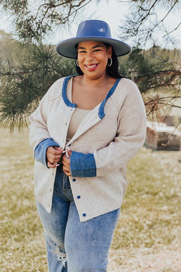 Falling Leaves Knit Cardigan Curves Product Image