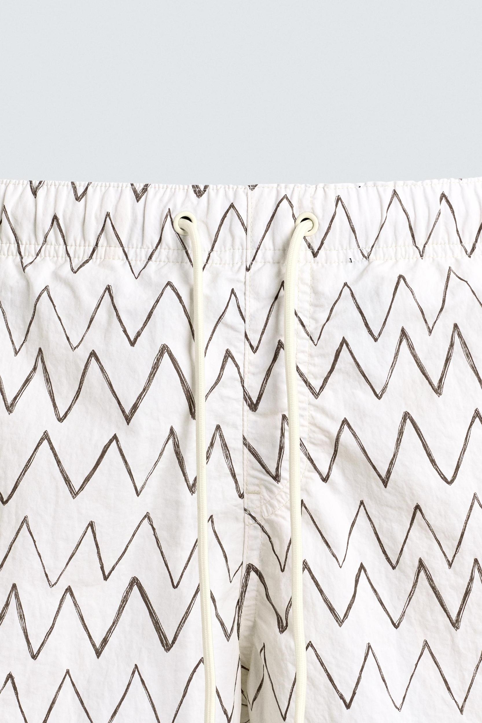 GEOMETRIC PRINT MID-LENGTH SWIMSUIT Product Image