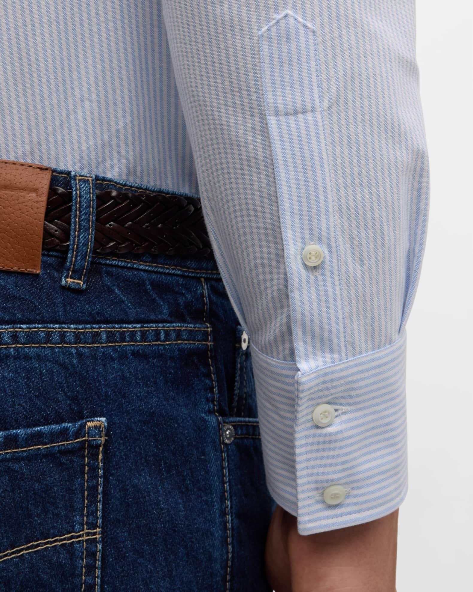 Men's Cotton Pinstripe Sport Shirt Product Image