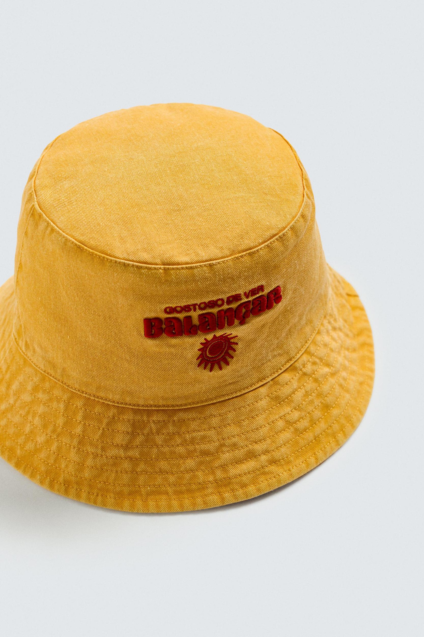 CONTRAST EMBROIDERY BUCKET HAT Product Image