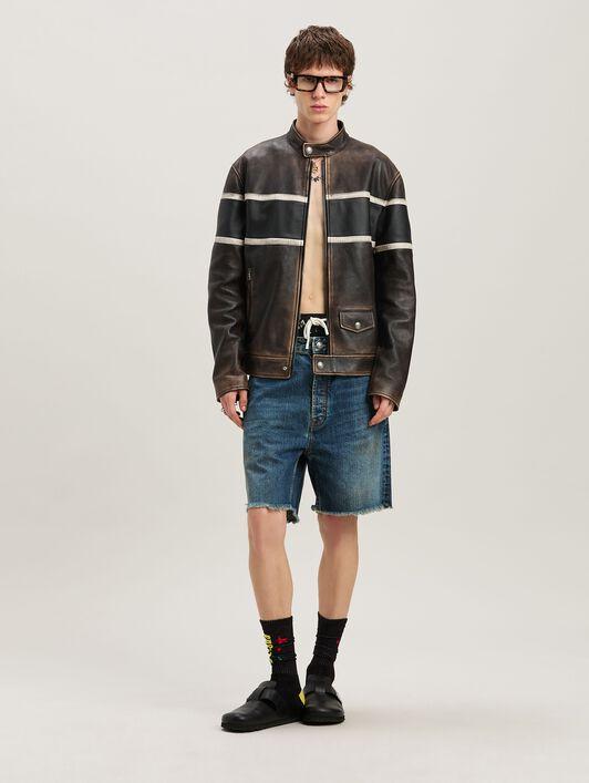 CURVED LOGO DENIM SHORTS BLUE - LIGHT BL Product Image