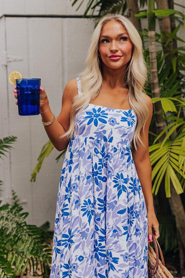 Tranquil Time Floral Midi in Blue Product Image
