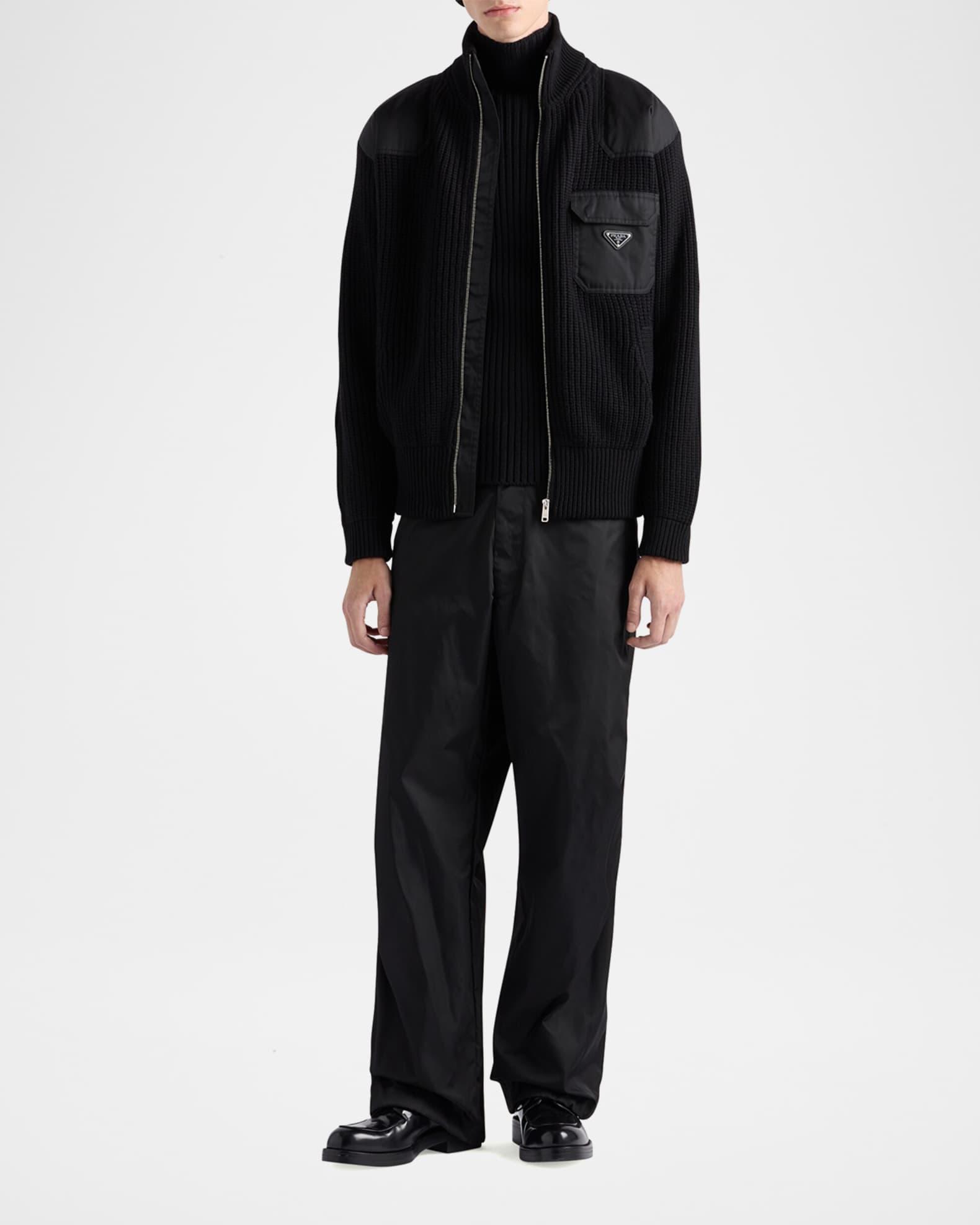 Men's Ribbed Wool Mock-Neck Sweater Product Image