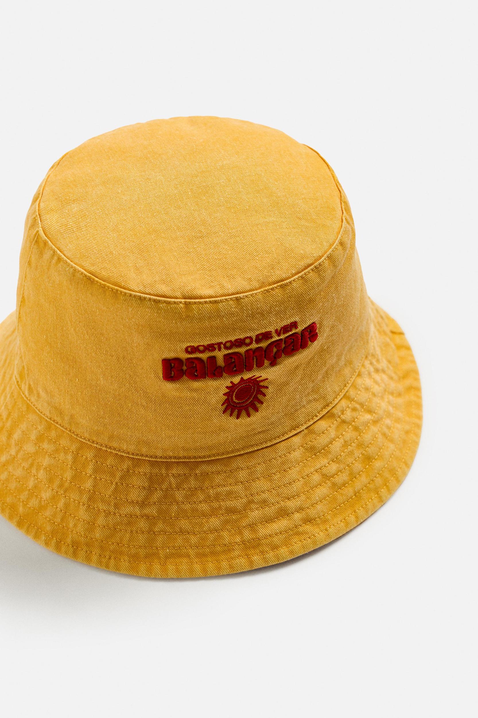 CONTRAST EMBROIDERY BUCKET HAT Product Image