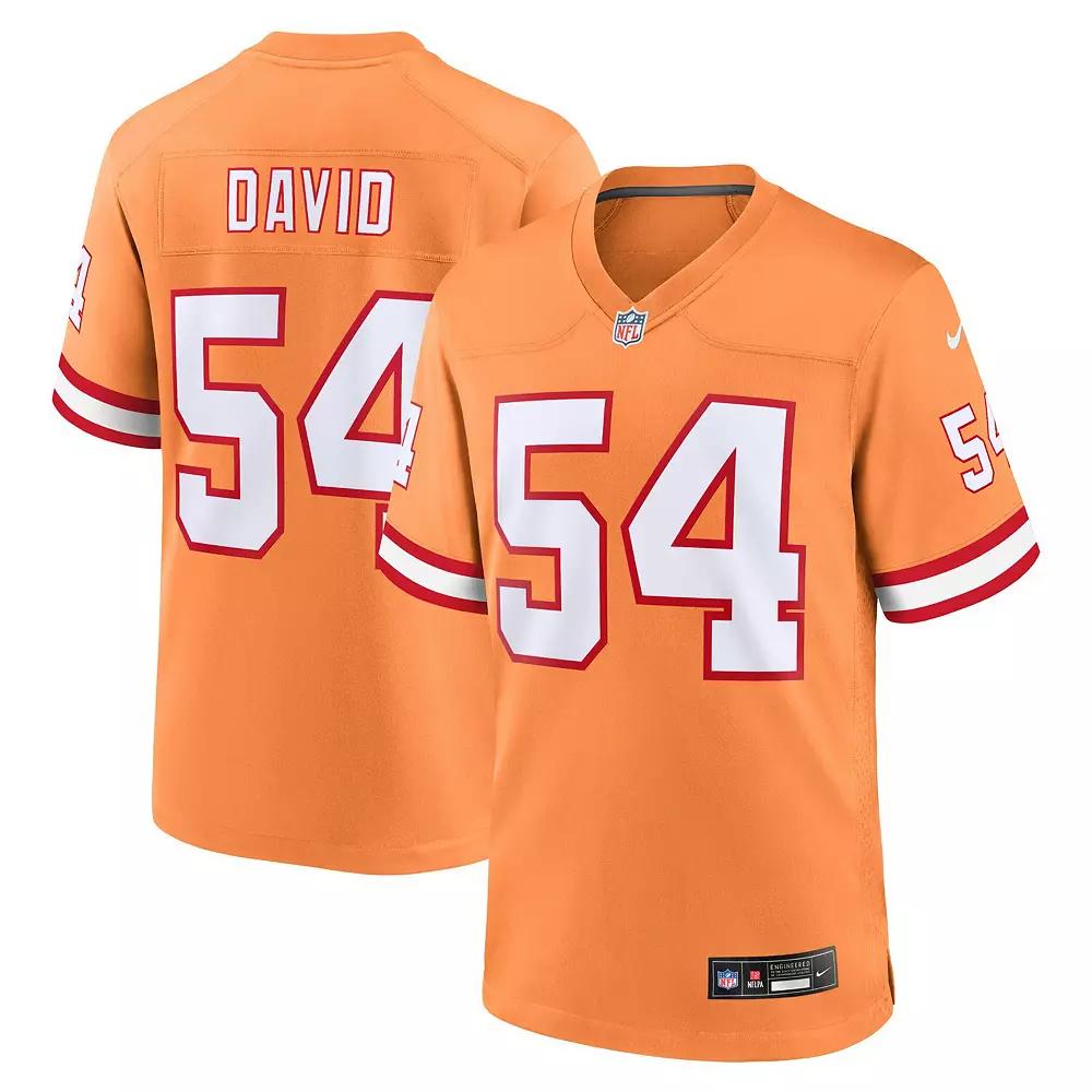 Men's Nike Lavonte David Orange Tampa Bay Buccaneers Throwback Game Jersey,  Product Image
