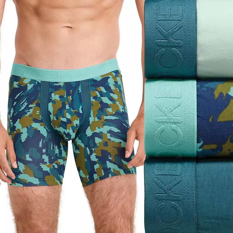 Men’s Jockey® 3-Pack Chafe Proof Pouch Cotton Stretch 6" Boxer Brief, Men's,  Product Image