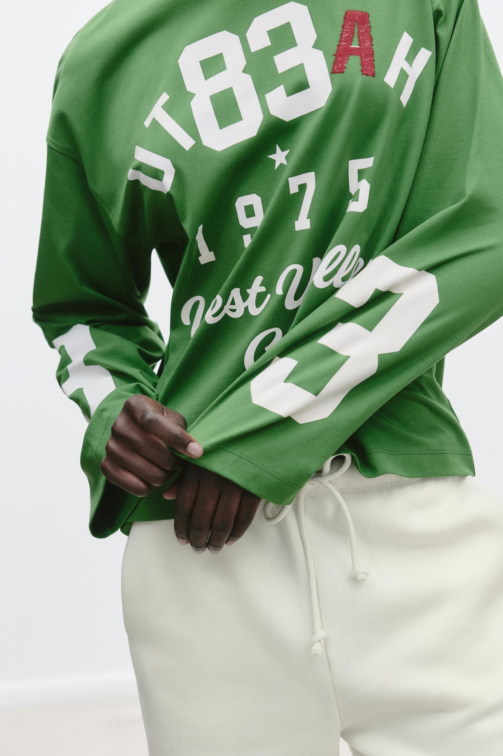 EMBROIDERED TEXT T-SHIRT Product Image