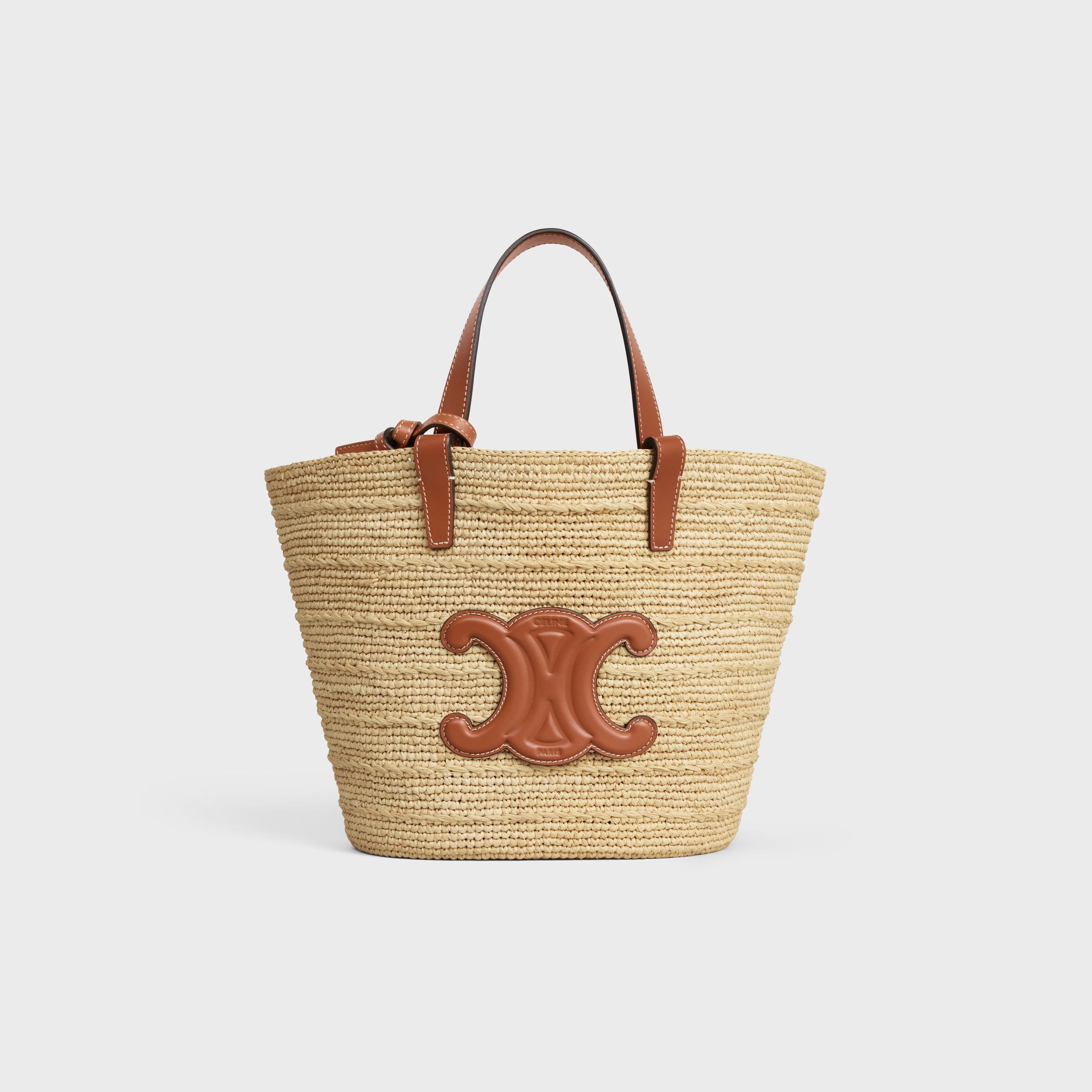 TEEN SUPPLE CELINE CLASSIC PANIER IN Raffia and calfskin Product Image